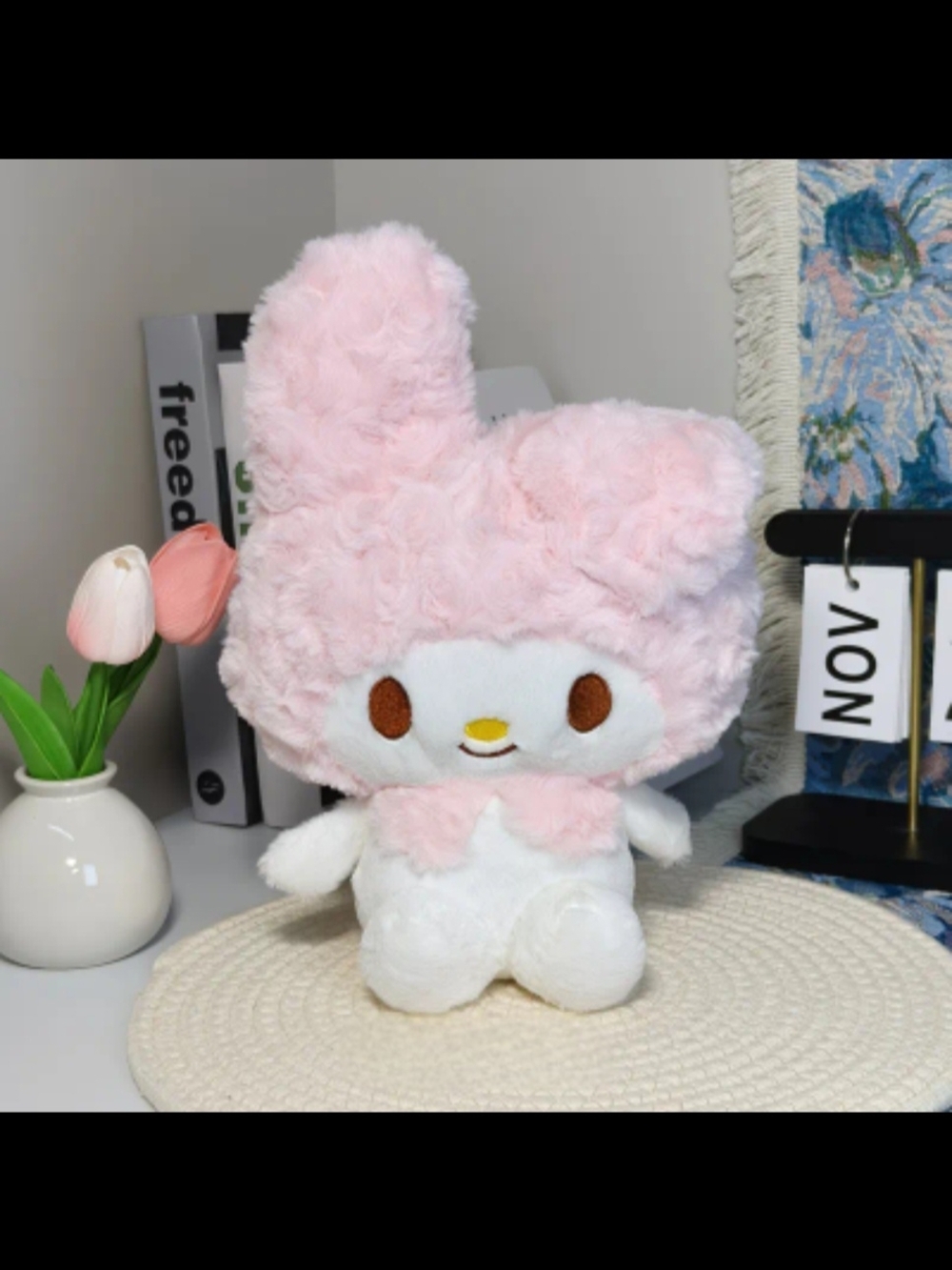Melody Plush Toy - Cute Pastel Pink & White
